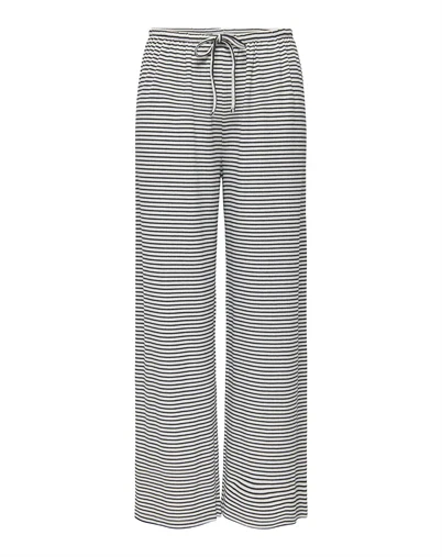 Only - ONLSaga Loose Bukser - Cloud Dancer/Black 